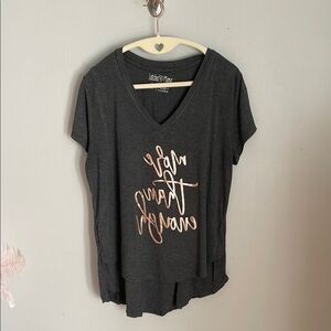 Grey nursing shirt with mirror text